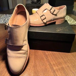 The Office Of Angela Scott's nude monkstrap loafer/oxford EUC size 40 (9.5-10)